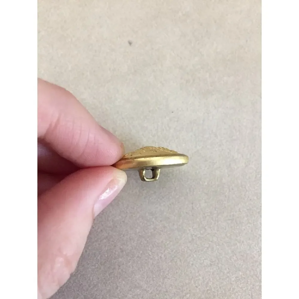 Lot 11 Vintage Military Cannon Star Round Brass Metal Shank Buttons 1.5-2.25cm